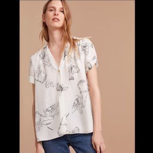 Wilfred Aritzia Nobel Short Sleeve Button Blouse